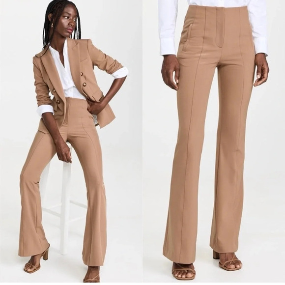 Veronica Beard Women's Brown Flare Leg Azariah Pant Size 10 NWOT - Picture 3 of 12